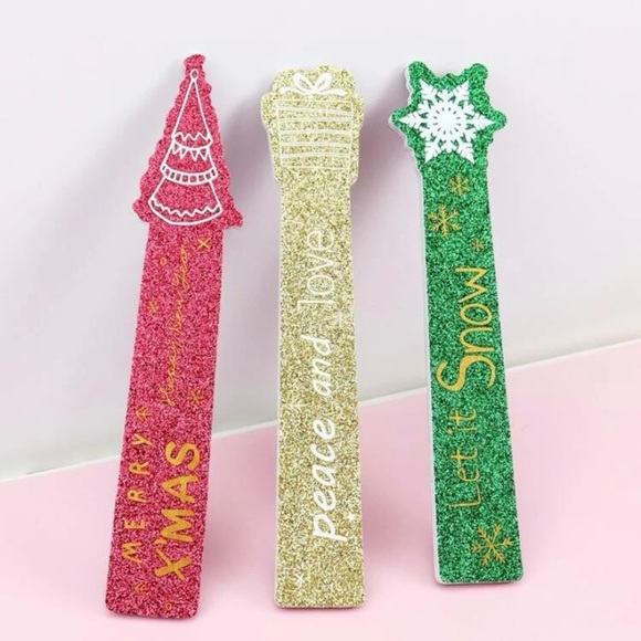 Christmas Themed Nail File Trio. New. - Picture 2 of 2